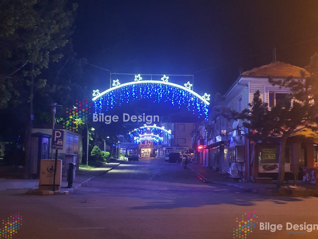 Beyşehir Belediyesi Cadde Tag ve Direk Motifleri Işık Süslemesi - Konya
