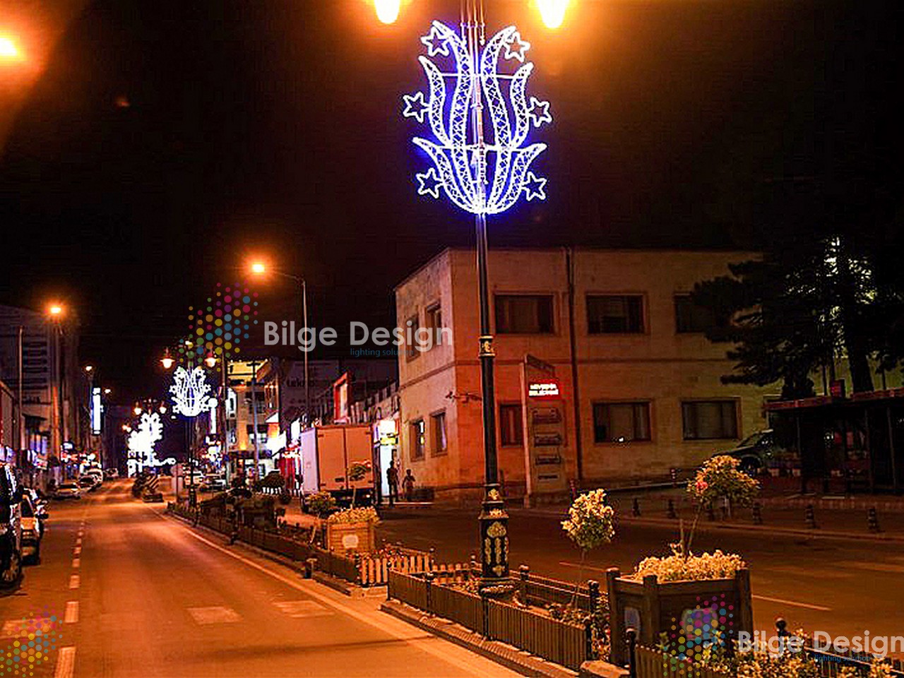 Nevşehir Belediyesi Yeni Yıl Cadde Işık Süsleme Direk Motifi