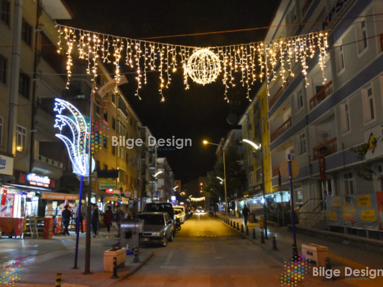Çankırı Belediyesi - Direk Motifi Led Işık Cadde Süsleme