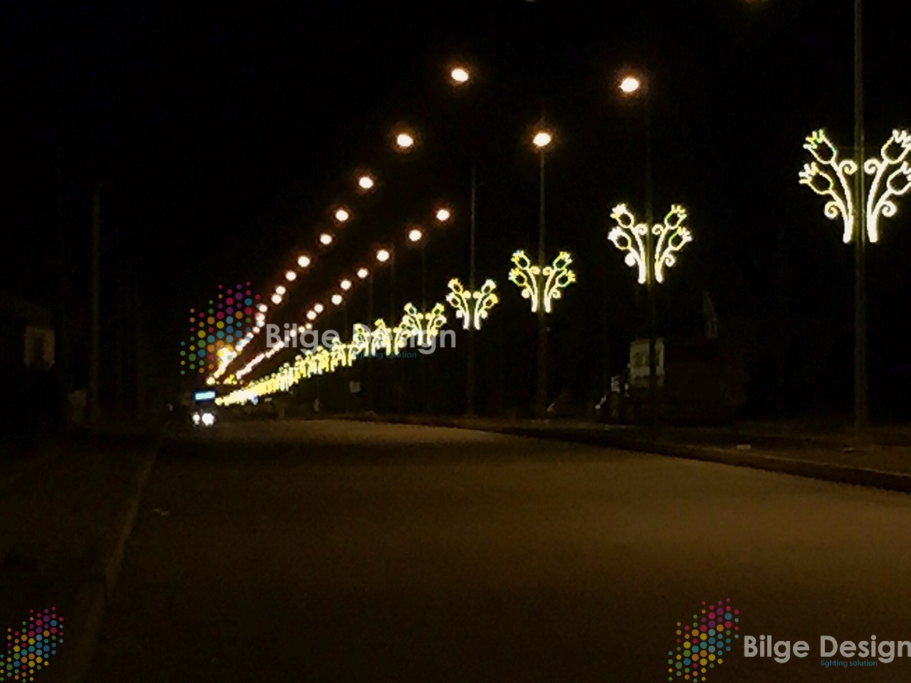 Erzurum Belediyesi Cadde Işık Süsleme Direk Motifi